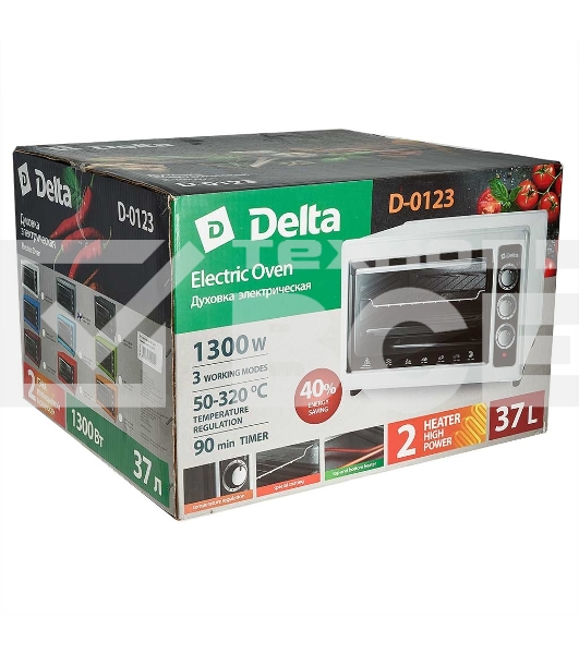 Мини-печь Delta D-0123 коречневый