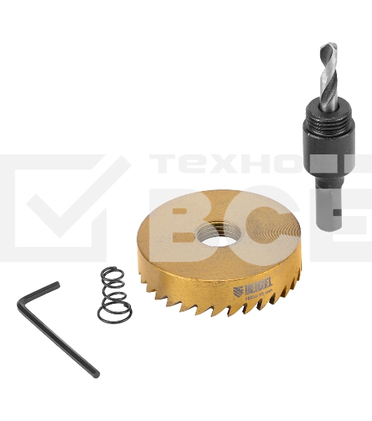 Коронка по металлу Denzel HSS, 55 мм, нитридтитановое покрытие