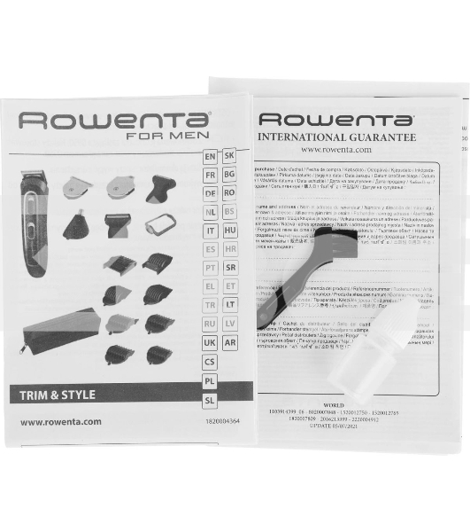 Триммер Rowenta TN9118F0 черный/золотистый (насадок в компл:9шт)