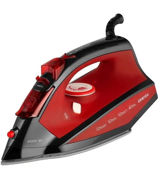 Утюг Centek CT-2355 красный, 2500 Вт, 45 г/мин, 160 г/мин, 270 мл