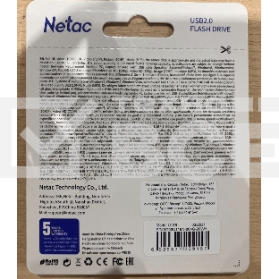 Флеш диск Netac U116 64Gb <NT03U116N-064G-20WH>, USB2.0, миниатюрная пластиковая белая