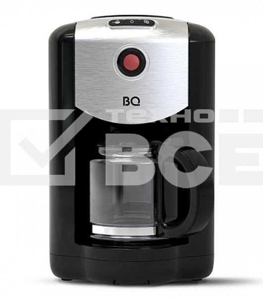 Кофеварка капельная со встроенной кофемолкой BQ CM1009 черный-стальной, исп. кофе -  зерновой/молотый, 0.625 л, 700 Вт.