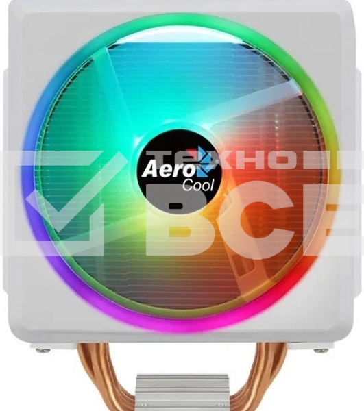 Кулер для процессора AeroCool / Formula Cylon 4F белый, 120 мм, алюминий/медь, 1800 об/мин, 26 дБ, 4 pin, 145 Вт, 160 мм