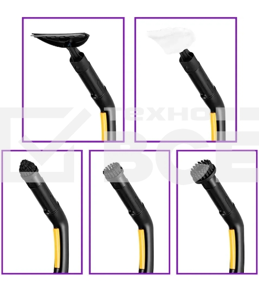 Пароочиститель ручной Kitfort КТ-9158-1 1300Вт желтый/черный