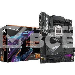 Материнская плата Gigabyte X870 AORUS ELITE WIFI7, AM5, AMD X870, 4xDDR5, 4xSATA, 4xM.2, 1xPCI-E 5.0 x16, 1xPCI-E 4.0 x4, 1xPCI-E 3.0 x2, 1xHDMI, 1x 2.5Gb LAN, 4xUSB-A 3.2 Gen 1, 2xUSB-A 3.2 Gen 2, 4xUSB-A 2.0, 2xUSB-C 4.0, 2x3.5 мм, 7.1, ATX