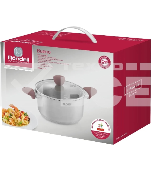 Кастрюля Rondell Bueno RDS-1587 (ST) стальной 1587 Кастрюля с/кр 20 см 2,8 л Bueno Rondell