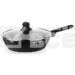 Сковорода Rondell Frank RDA-1372, 24 см, с крышкой, черный, фото 1