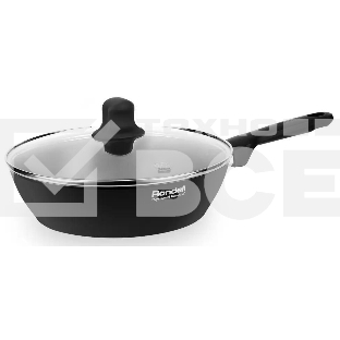 Сковорода Rondell Frank RDA-1372, 24 см, с крышкой, черный