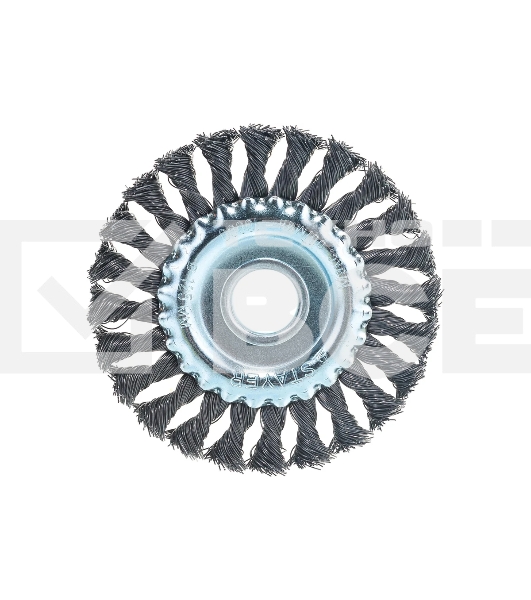 Кордщетка STAYER 35120-125 дисковая для УШМ плетенные пучки проволоки 0.5мм 125мм/22мм