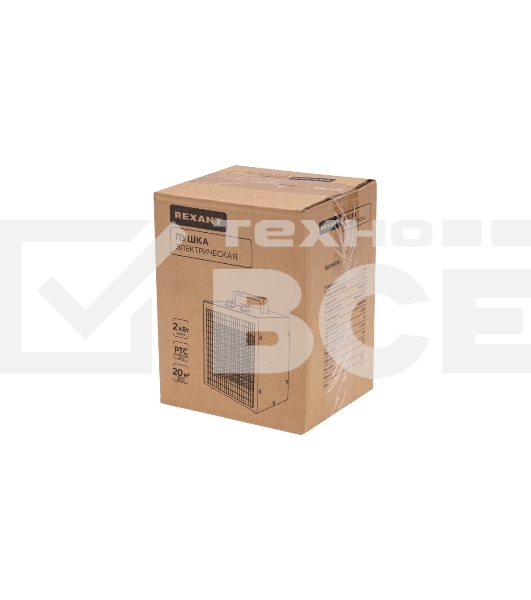 Пушка тепловая электрическая Rexant 60-0041 квадратная, PTC, 2кВт