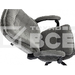 Кресло руководителя Бюрократ T-9950MSG-F Fabric серый Light-19, крестов. пластик, подст. для ног, фото2