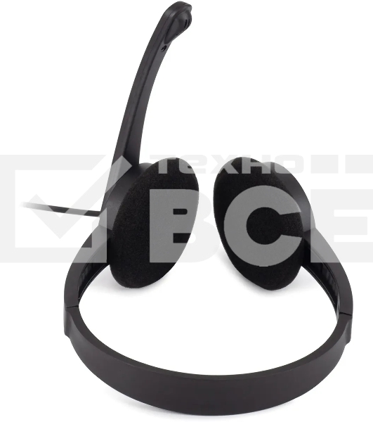 Гарнитура проводная с микрофоном Оклик HS-M600 черный 1.8м накладные оголовье (1900372)