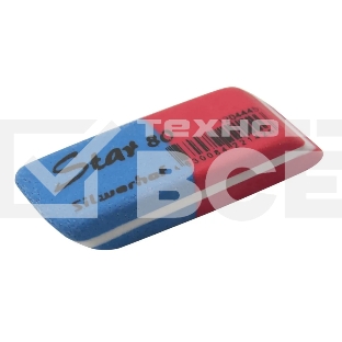 Ластик Silwerhof Star 80 181149 41x14x8мм каучук термопластичный синий