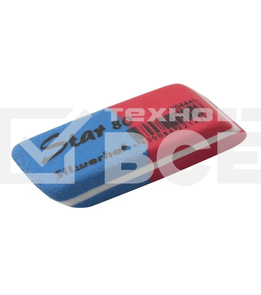 Ластик Silwerhof Star 80 181149 41x14x8мм каучук термопластичный синий