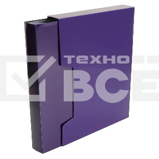 Папка с 100 прозр.вклад. Бюрократ DeLuxe DLVBOX100BBERRY A4 пластик 0.7мм черничный в коробе
