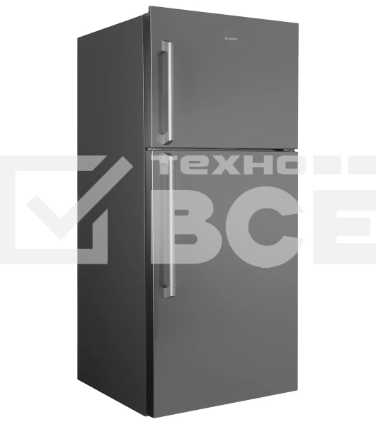 Холодильник Hyundai CT55041F нержавеющая сталь двухкамерный 386/129л морозилка сверху, No Frost