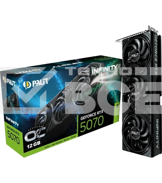 Видеокарта Palit RTX5070 INFINITY 3 OC 12GB GDDR7 192bit 3-DP HDMI