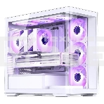 Корпус без блока питания JONSBO D300, Mini-Tower, TG, no fan, 2xUSB-A 3.2 + 1xUSB-C 3.2, mATX, mITX White, фото3