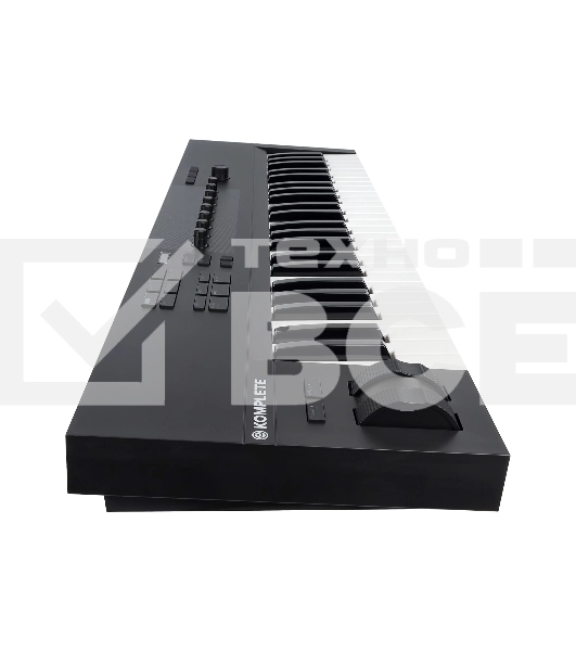 Клавиатура MIDI [25237] Native Instruments [KOMPLETE KONTROL A49] 49 клавиш, полувзвешенная, 8 ручек управления, колеса высоты тона и модуляции, 4-позиционный энкодер, OLED-дисплей, TRS-вход для педали, USB-порт
