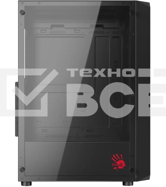Компьютерный корпус Bloody BD-CC114 черный без БП ATX 8x120мм 1xUSB 2.0 1xUSB 3.0 audio bott PSU