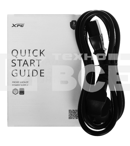 Блок питания ADATA XPG PROBE600B-BKCEU, 600Вт, 80 PLUS Bronze, 120мм, черный