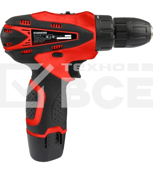 Дрель-шуруповерт аккумуляторная Starwind CDT12-2.0/2S1 18Вт аккум. патрон:быстрозажимной (кейс в комплекте)