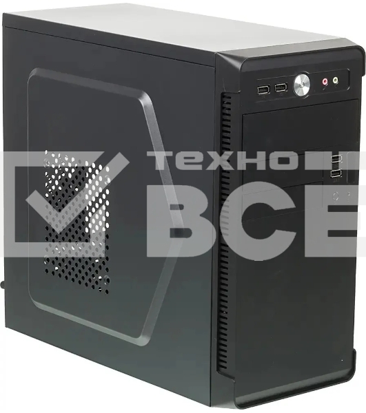 Компьютерный корпус Accord ACC-B022 черный без БП mATX 1x80mm 1x92mm 2x120mm 4xUSB2.0 audio