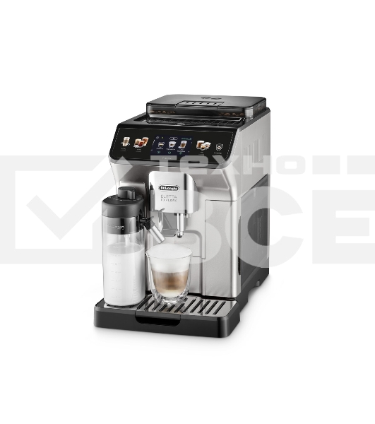 Кофемашина автоматическая DeLonghi Eletta Explore ECAM450.65.S серебристый, исп. кофе - зерновой/молотый, 1.8 л, 1450 Вт, 19 Бар.