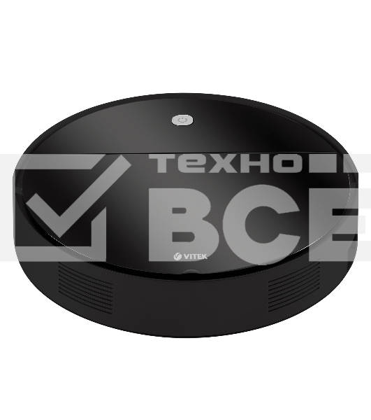 Пылесос-робот Vitek VT-1809 Midnight черный, 2000 мАч Li-Ion, уборка влажная, пылесборник контейнер 0.35 л