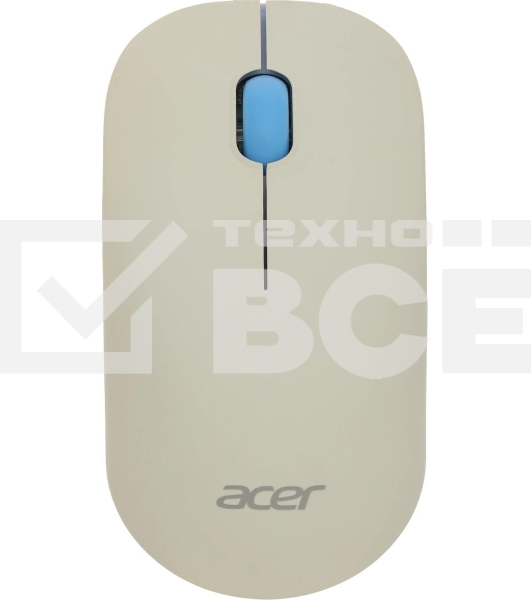 Клавиатура + мышь Acer OCC205 беспроводной USB, 1200 dpi, белый/голубой