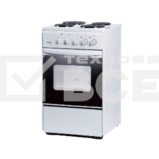 Плита электрическая Лада Nova AE 14027 W белый, конфорок 4 электрических, духовка 50 л, 50 см x 85 см x 60 см