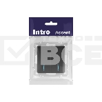 Выключатель Intro Accent 6-105-05 двойн. с подсветкой 10А-250В IP20 СУ AL/CU антрацит Б0063516, фото2