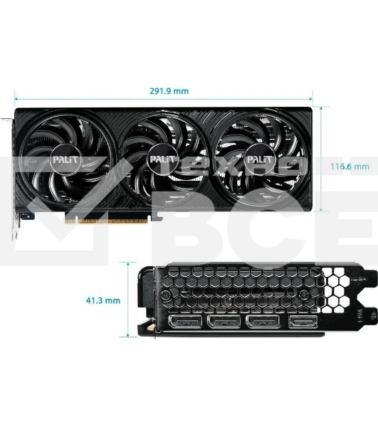 Видеокарта Palit PCI-E 5.0 RTX5060Ti INFINITY 3 OC NVIDIA GeForce RTX 5060TI 16Gb 128bit GDDR7 2407/28000 HDMIx1 DPx3 HDCP Ret