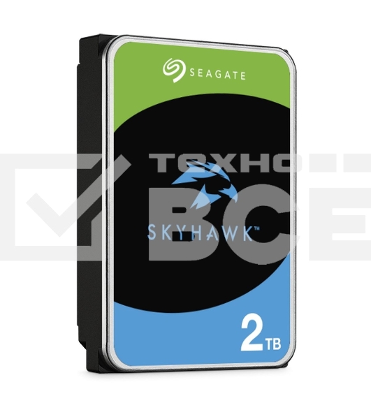 Жесткий диск HDD Seagate SkyHawk 2Tb SATA 5400 rmp 6Gb/s 256Mb 3.5' 1 year warranty (replacement ST2000VX008, ST2000VX015, WD23PURZ, ST2000VM003)