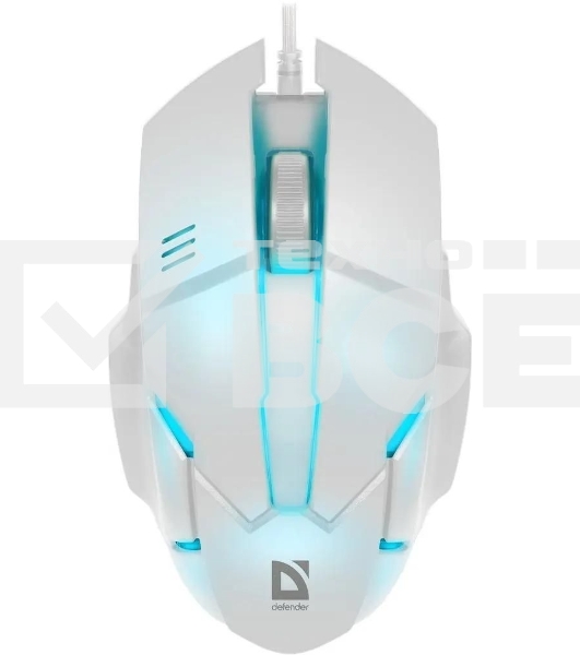 Мышь проводная Defender Host MB-982 белый, 1000 dpi, USB, кнопки - 3