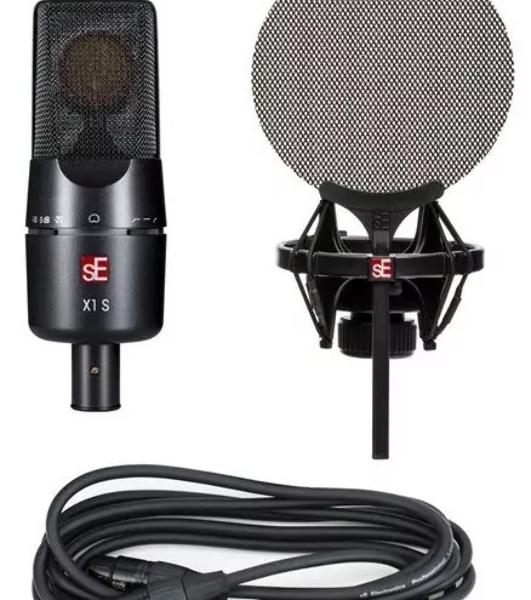 Микрофон конденсаторный sE Electronics X1 S VOCAL PACK 20 Гц 20 кГц, кардиоида, комплектация: металлический поп-фильтр, держатель типа паук, 3-х метровый микрофонный кабель