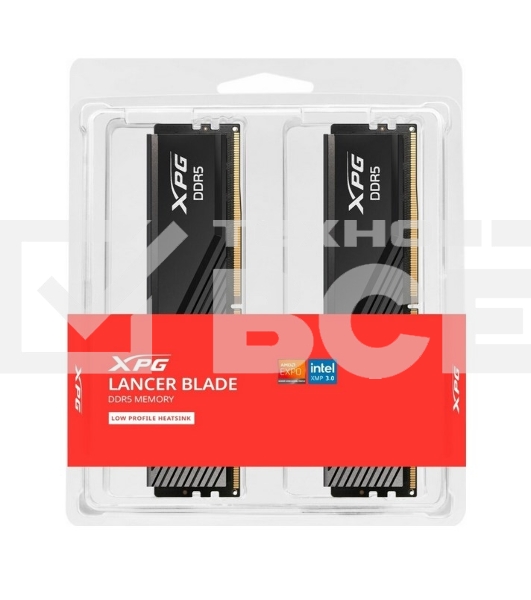 Оперативная память XPG Lancer Blade, DDR5, 32GB (2x16GB), 6400MHz, CL32, с радиаторами, чёрный