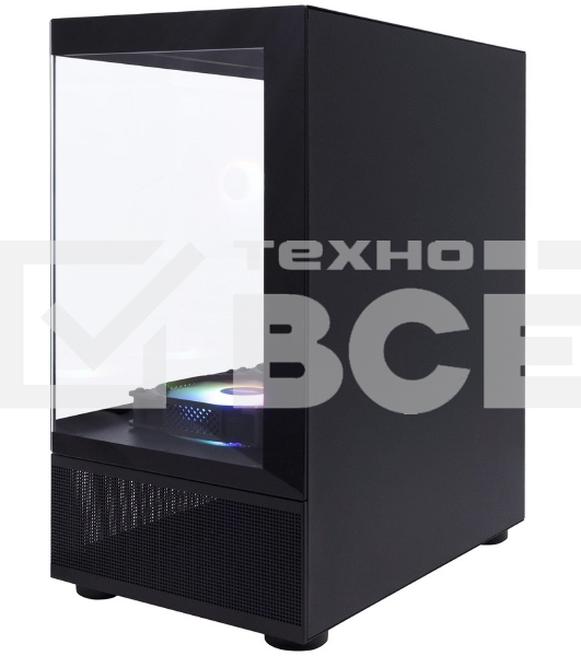 Корпус 1STPLAYER MIKU Mi2-A Black / mATX / 3x120mm LED fans / Mi2-A-BK-2F1R-1F1