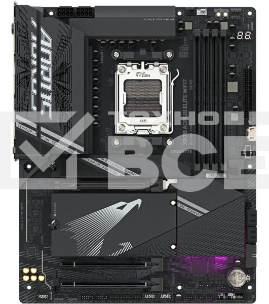 Материнская плата Gigabyte X870 AORUS ELITE WIFI7, AM5, AMD X870, 4xDDR5, 4xSATA, 4xM.2, 1xPCI-E 5.0 x16, 1xPCI-E 4.0 x4, 1xPCI-E 3.0 x2, 1xHDMI, 1x 2.5Gb LAN, 4xUSB-A 3.2 Gen 1, 2xUSB-A 3.2 Gen 2, 4xUSB-A 2.0, 2xUSB-C 4.0, 2x3.5 мм, 7.1, ATX