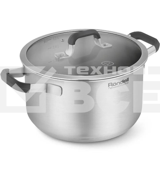 Кастрюля Rondell Stolz RDS-1753, 3.2л, 20см, с крышкой, стальной