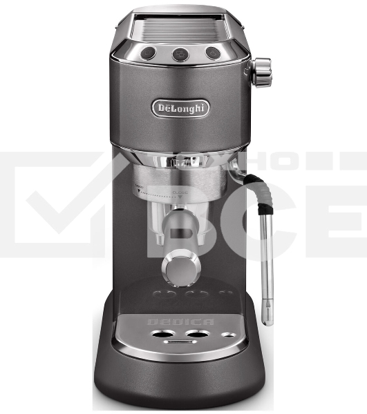 Кофеварка рожковая DeLonghi EC 885 GY серый/серебристый, исп. кофе - молотый, 1.1 л, 1300 Вт, 15 Бар.