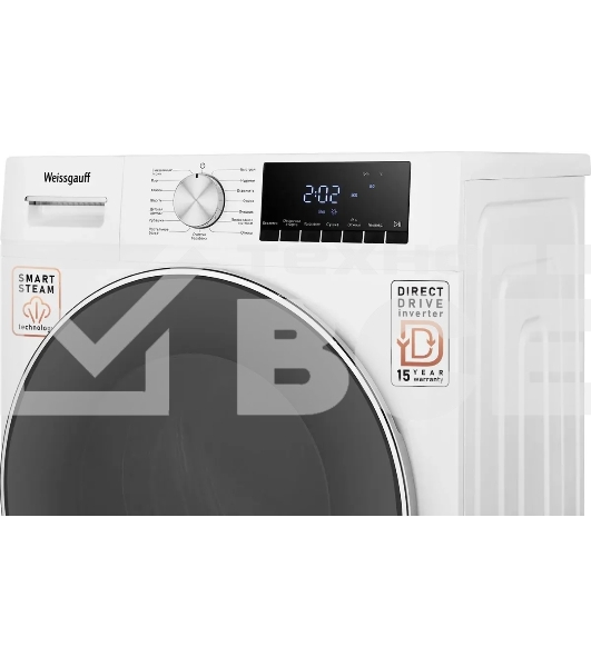 Стирально-сушильная машина Weissgauff WMD 58411 Direct Drive Inverter Premium Steam (432267) белый, фронтальная загрузка 11 кг, 1400 об/мин, класс:A+++