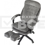 Кресло руководителя Бюрократ T-9950MSG-F Fabric серый Light-19, крестов. пластик, подст. для ног, фото16