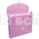 Портфель Бюрократ Pastel PASTPP01PINK 1 отдел. A4 пластик 0.7мм розовый, фото5