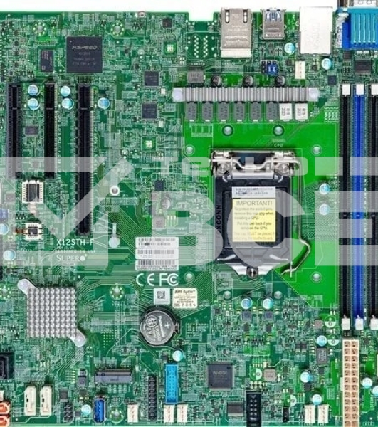 Материнская плата SuperMicro MBD-X12STH-F-B, LGA1200, Intel C256, 4xDDR4, 1xPCIe 4.0 x16, 2xPCIe 4.0 x4, 8xSATA, 1xM.2, 2xDOM, 2xLAN, 1xRJ45, 1xVGA, 3xUSB 3.2 Gen1 (внутренние), 4xUSB 2.0 (внутренние), mATX
