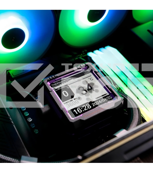 Система водяного охлаждения Thermalright Frozen Warframe PRO 360 ARGB Soc-AM5/AM4/1200/1700/1851 черный 4-pin 29.8dB Al LCD Ret (F-WFRAME-PRO-360-BL-ARGB)