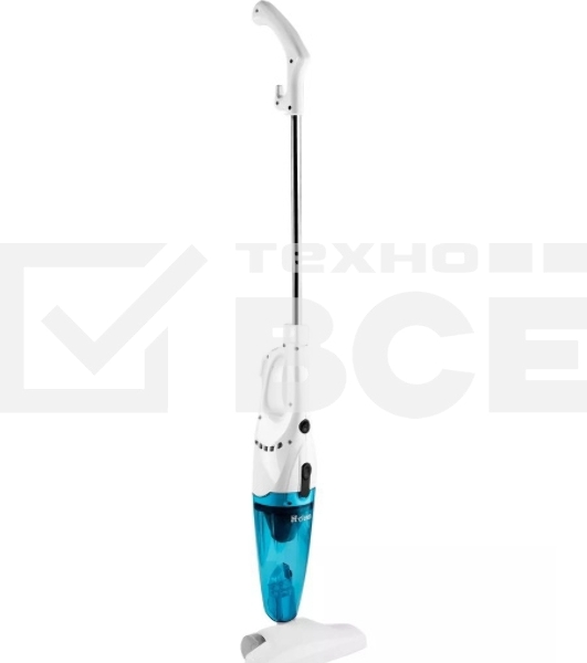 Пылесос вертикальный/ручной H-clean HVC 101 белый/голубой, питание от сети, 225 Вт, уборка сухая, пылесборник 0.8 л