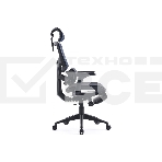 Кресло офисное Cactus CS-CHR-MC01-BLBK синий, сиденье черный, сетка/ткань, с подголов. крестов. пластик, подст. для ног, фото13