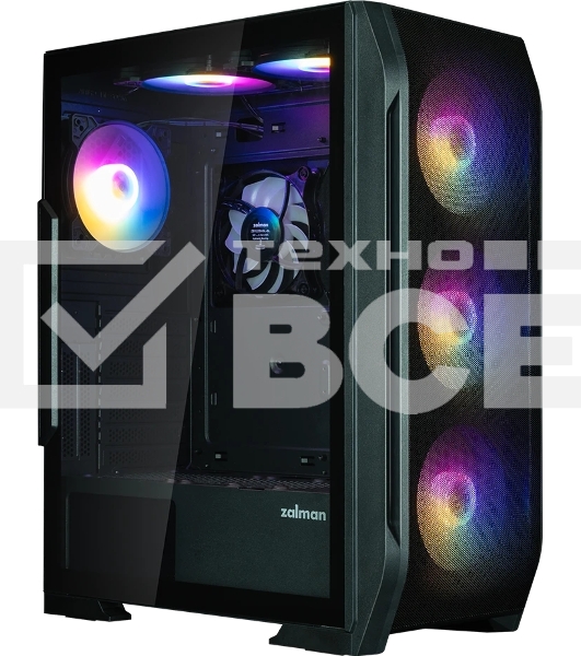 Компьютерный корпус ZALMAN N7 PLUS V2, ATX, черный, WINDOW, 1xCombo (3.5” or 2.5”), 1 x 3.5”, 3 x 2.5”, 2xUSB2.0, 1xUSB3.0, FRONT 3x120мм RGB, REAR 1x120мм RGB, TOP 2x120мм RGB, SIDE 1x120мм