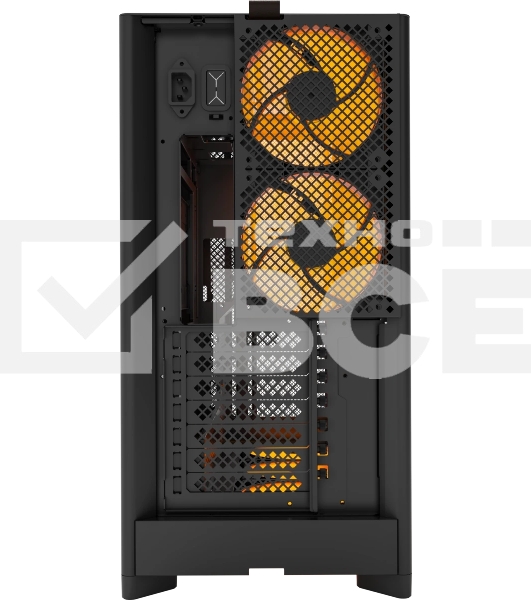 Компьютерный корпус Montech HS01 PRO черный без БП ATX 5x120мм 2xUSB 3.0 1xUSB3.1 audio